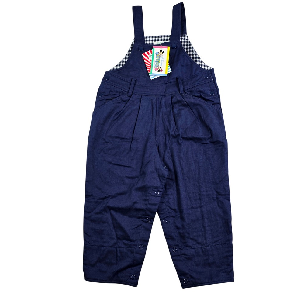 Vintage 90's Disney Babies Overalls Kids 3 Navy Mickey Mouse Les Enphants REPAIR